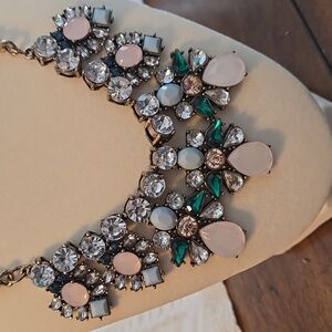 EUC Bib Style Faux Stone Pastel Necklace